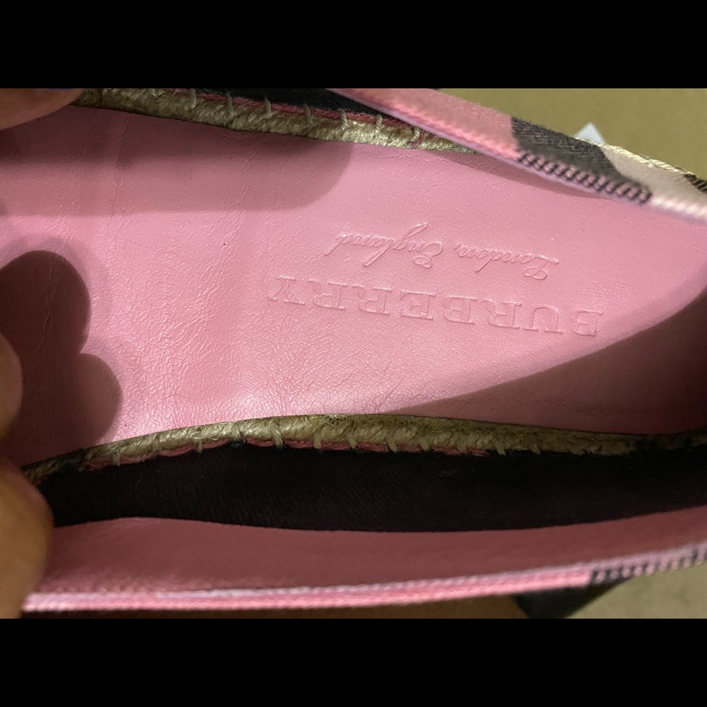 Pink Burberry Flat espadrille authentic Housecheck - Picture 4 of 8